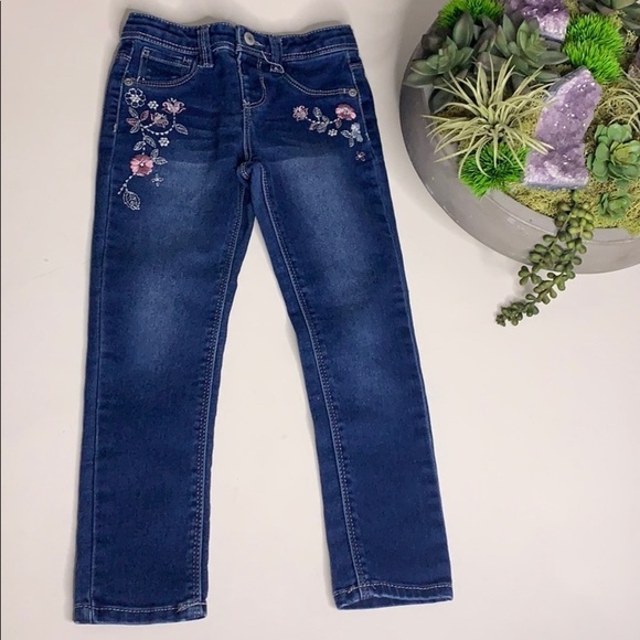 Sonoma Floral and Embroidered Legging Jean 5 regular kids girls - Picture 1 of 6